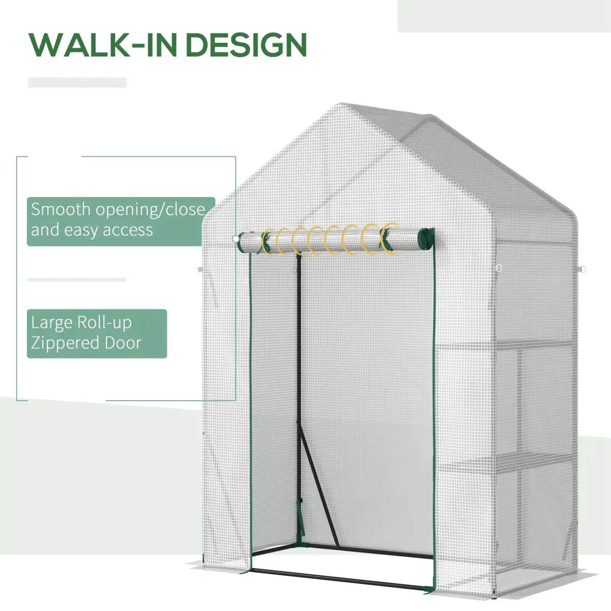 Greenhouse for Outdoor, Portable Gardening Plant Grow House w/ Shelf Outsunny by Unbranded