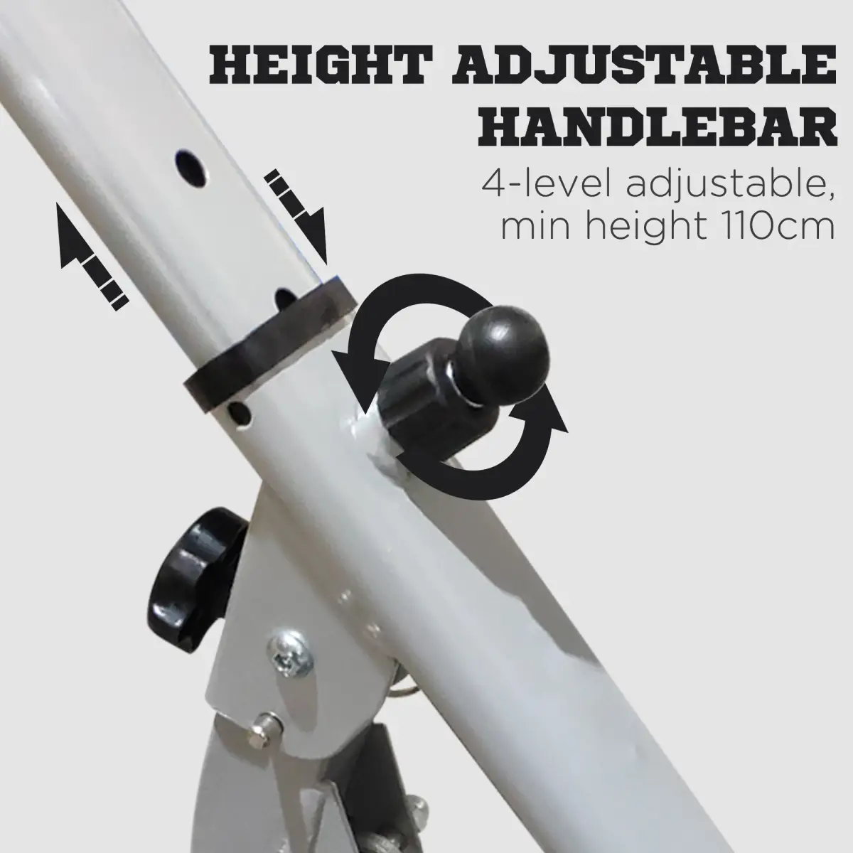 Foldable Stepper Adjustable Step Machine w/ Handlebar LCD Display, Grey HOMCOM by Unbranded