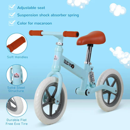 Kid Balance Bike ChildrenBicycle Adjustable Seat 2-5 Years No Pedal HOMCOM by Unbranded