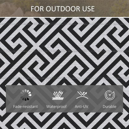 121x182cm Reversible Outdoor Rug Portable Plastic Straw RV Outsunny by Unbranded