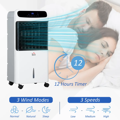 Mobile Air Cooler, Evaporative Anion Ice Cooling Fan Humidifier Unit HOMCOM by Unbranded