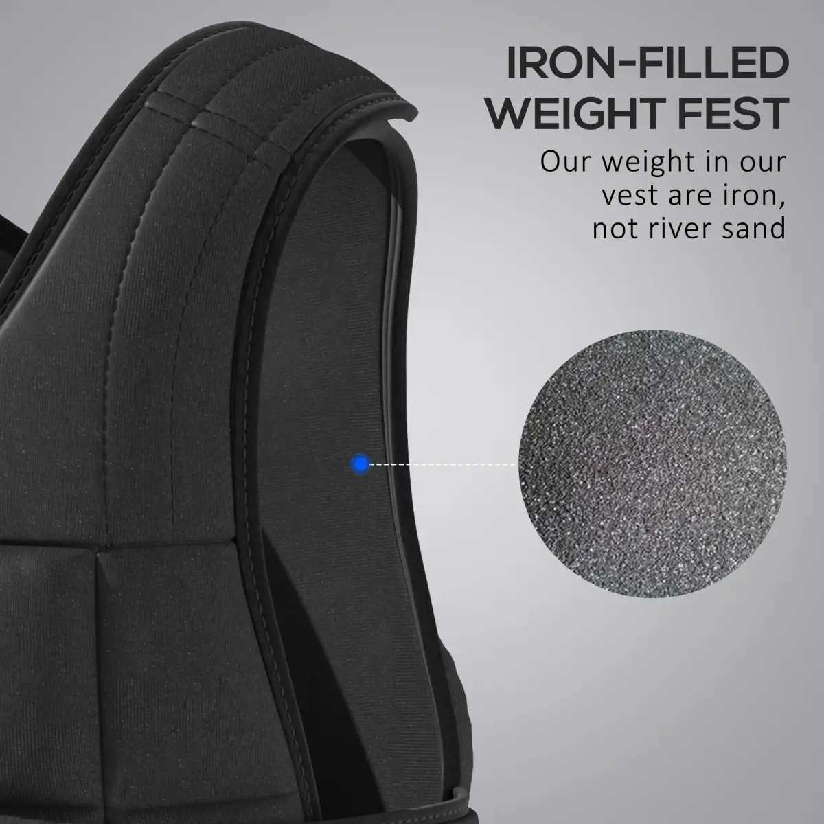 15KGS Adjustable Weight Vest Running Gym Training Weight Loss, Black HOMCOM by Unbranded