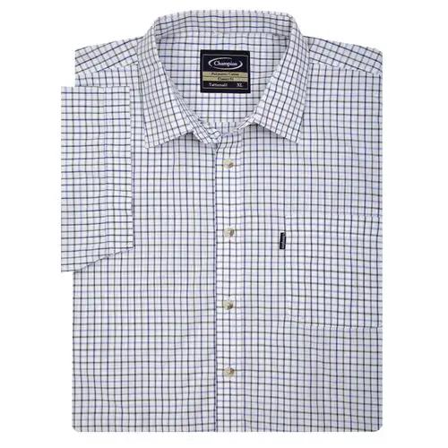 Mens Champion Short Sleeve Tattersall Shirt - 3041 by Ek Wholesale