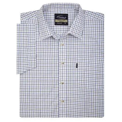 Mens Champion Short Sleeve Tattersall Shirt - 3041 by Ek Wholesale