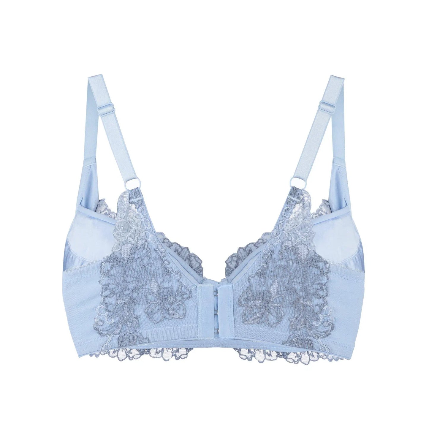 Ashley Embroidery Silk & Organic Cotton Supportive Plunge Bra by Juliemay Lingerie