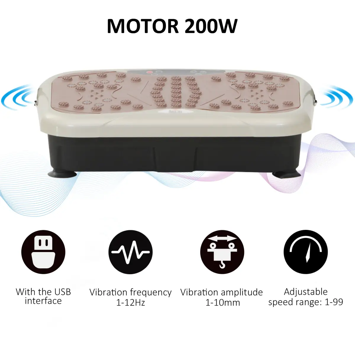 Vibration Plate Machine Fitness Body Shaper Slim Trainer Home Gym HOMCOM by Unbranded