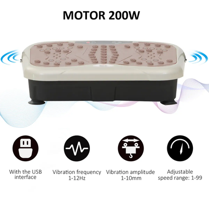 Vibration Plate Machine Fitness Body Shaper Slim Trainer Home Gym HOMCOM by Unbranded