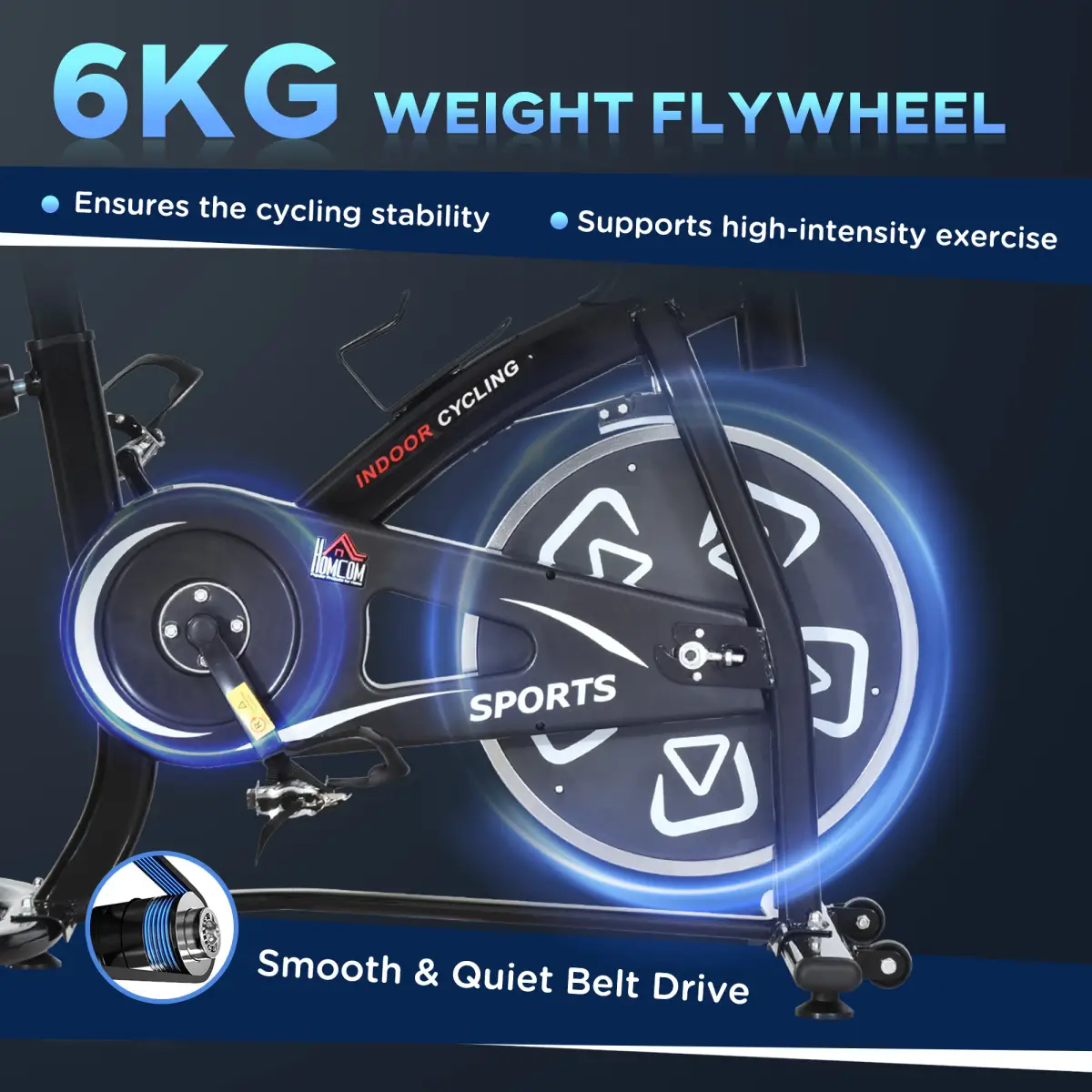 Exercise Training Bike Indoor Cycling Bicycle Trainer LCD Monitor by HOMCOM