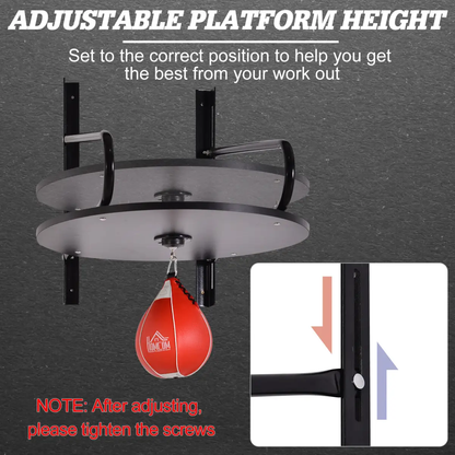 Speed Bag Platform Kit Wall-mounted Punching Ball Hanging Platform Set HOMCOM by Unbranded