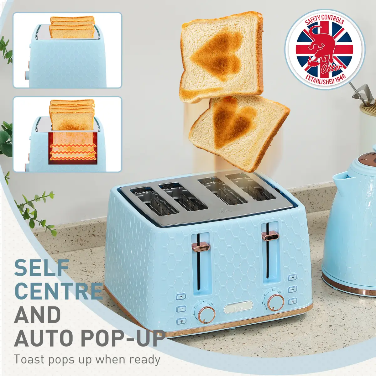 Kettle and Toaster Set by N/A