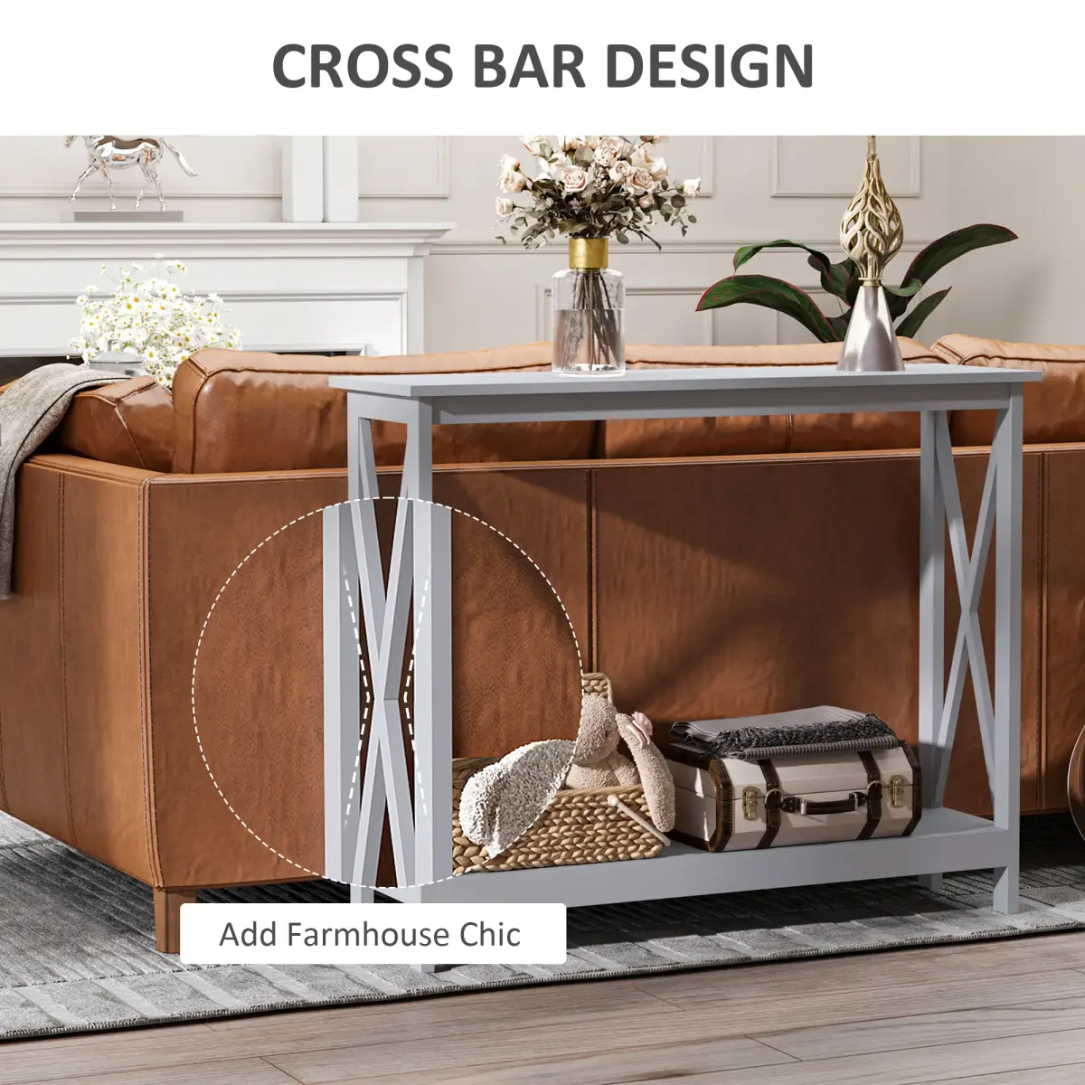 Wooden Console Table Storage Drawer Shelf Entryway Display Stand by Unbranded