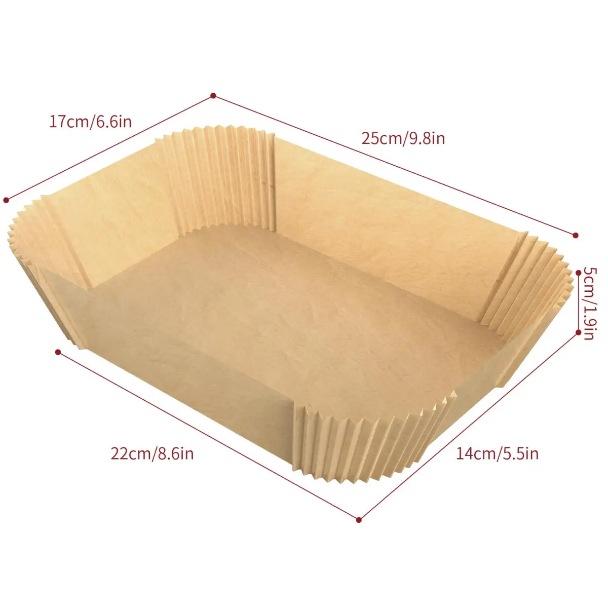 Vinsani 200pcs Air fryer paper liners 1010407 by Vinsani