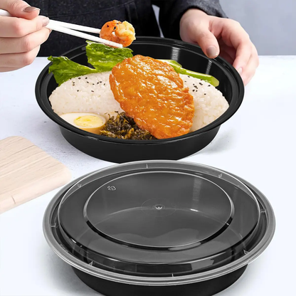 VINSANI 20pk ROUND 1 COMPARTMENT MEAL PREP CONTAINERS 1010493 by Vinsani