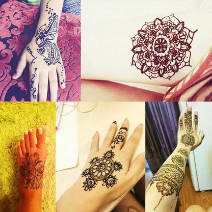 Mehndi Cream Herbal Mehandi Ink Paint Art 3 Colors Body Henna Temporary Paint Temporary Tattoo Body Art Herbal Henna Cones by All Mart Bristol Ltd