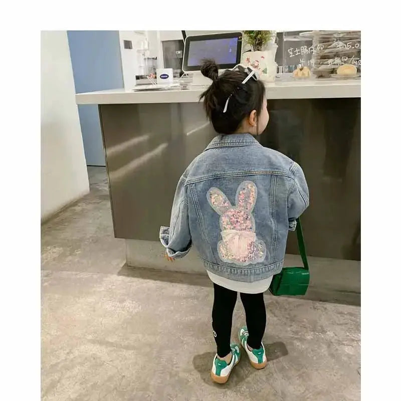 Baby Girls Denim Coat Children's Fashion Jacket Spring Kids Casual Outerwear Autumn Teens Loose Button Clothes 2-10 Years Old by All Mart Bristol Ltd