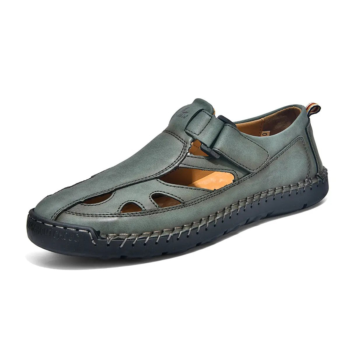 Breathable Hand-Sewn Mens Closed-Toe Sandals by Dropshipman