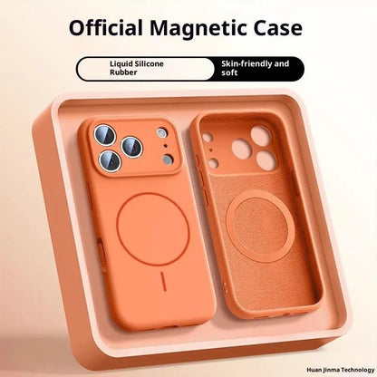 Applicable To 17 Fine Circle Magnetic Phone Case Liquid Silicone by Dropshipman