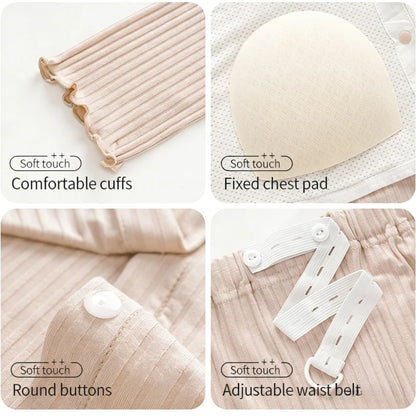 Modal Maternity Nursing Robe Set 3 Piece Postpartum Breastfeeding Pajamas with Chest Pads Hospital Labor Delivery Pregnancy Pjs by All Mart Bristol Ltd