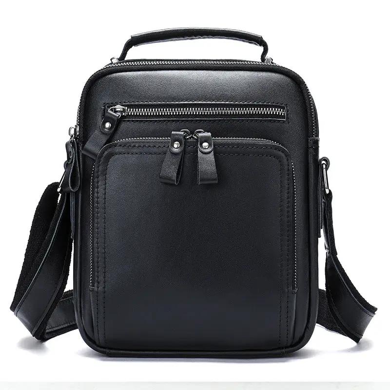 Genuine Leather Shoulder Messenger Bag Vintage Crazy Horse by Dropshipman