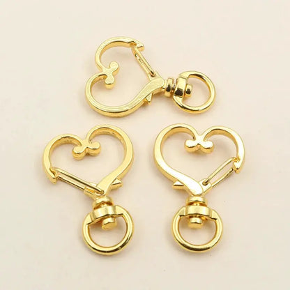 10pcs 35x24mm Heart Snap Hook Trigger Lobaster Clasp Clips Buckles For Keychain DIY Jewelry Making Accessories Findings by All Mart Bristol Ltd