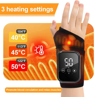 Heated Wrist Massager,Rechargeable Cordless Wrist Massager, Wireless Wrist Heating Pad with 3 Heating & Vibration Modes,Wrist Massager for Wrist Pain Relief,Christmas Gifts for Women Men by All Mart Bristol Ltd