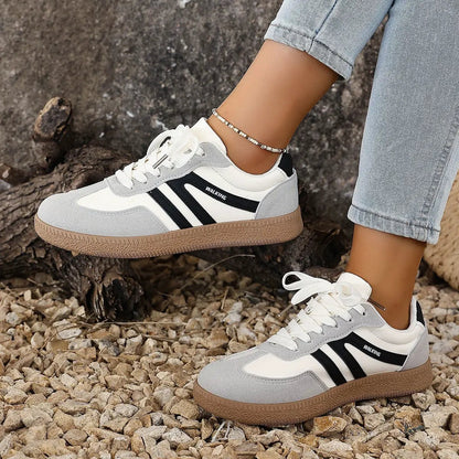Large Size Color Blocked Round Toe Women's Shoes by Dropshipman