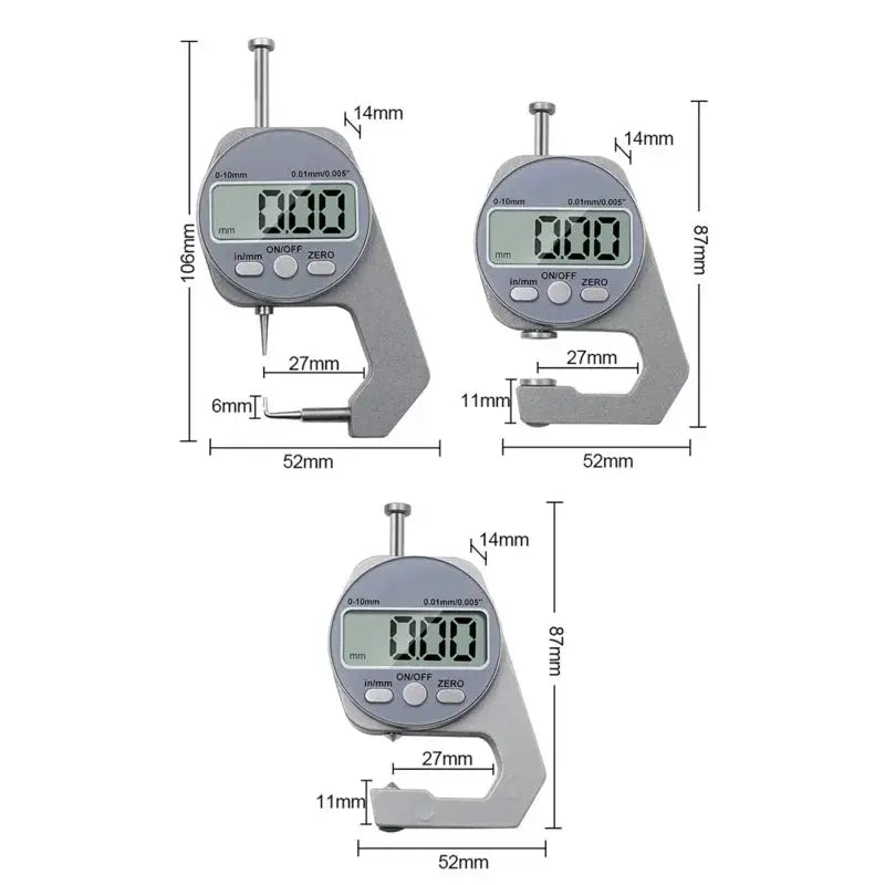 0-10mm Digital Thickness Gauge 0.01mm High Precision Pocket Measuring Tool for Flat and Curved Surfaces by All Mart Bristol Ltd