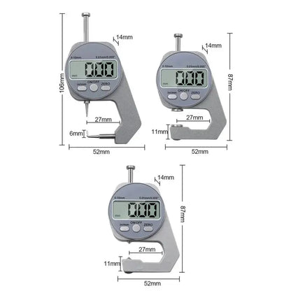 0-10mm Digital Thickness Gauge 0.01mm High Precision Pocket Measuring Tool for Flat and Curved Surfaces by All Mart Bristol Ltd