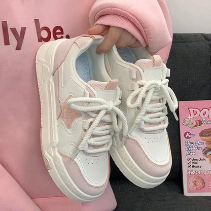 Women's Spring Korean Style Thick Bottom All-matching Students' Casual Skate Shoes by Dropshipman