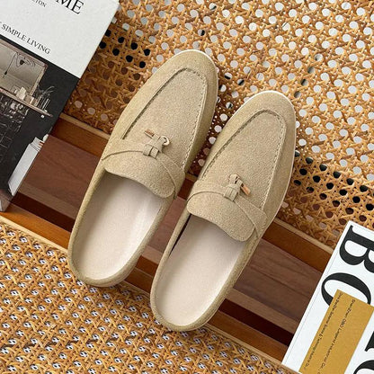 Tasseled Hidden-Heel Closed-Toe Half Slippers For Women by Dropshipman