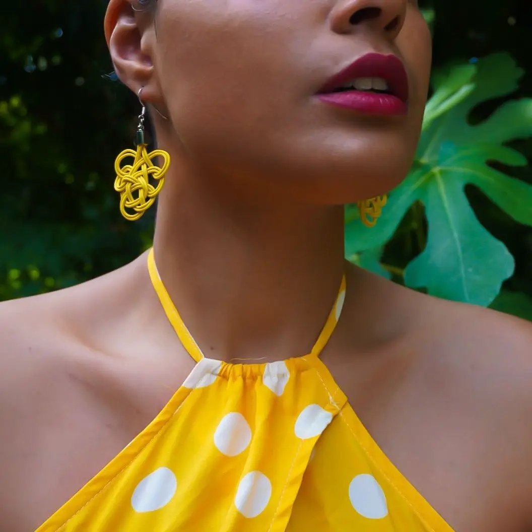 Flamenco Upcycled Electrical Wire Earrings (5 Colours Available) by Paguro Upcycle