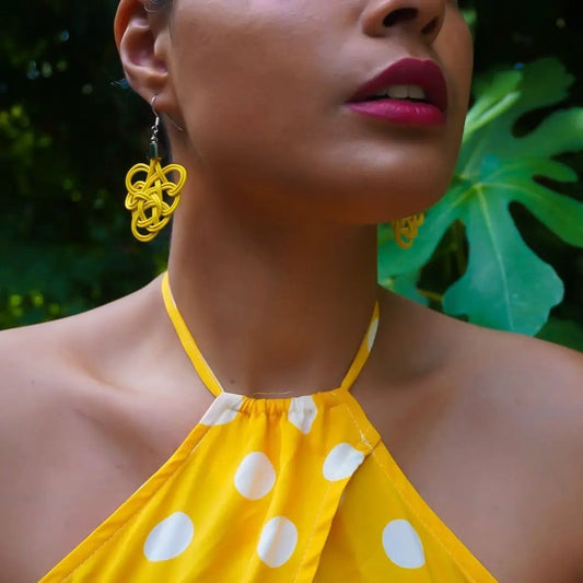 Flamenco Upcycled Electrical Wire Earrings (5 Colours Available) by Paguro Upcycle