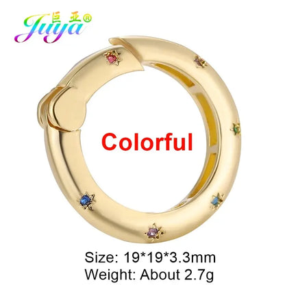 Juya 18K Gold Plated 26 Alphabet Letters Pendant Fasteners Bolt Carabiner Clasps For DIY Women Mesh Chains Name Jewelry Making by All Mart Bristol Ltd