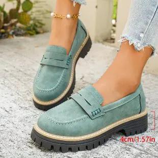 British-style Loafers Chunky-heel Women's Shoes by Dropshipman