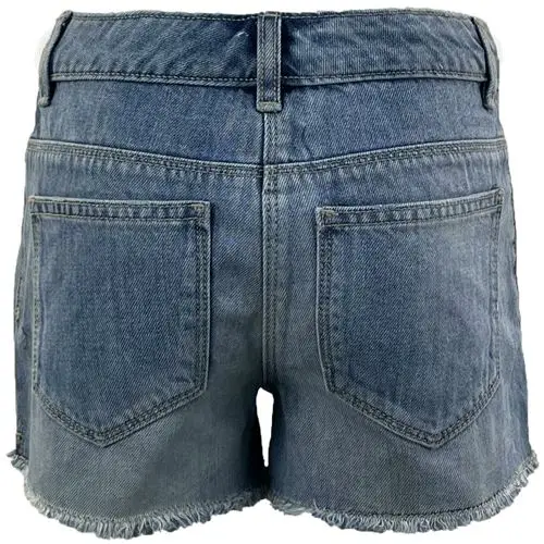 Girls Distressed Ripped Denim Shorts by All Mart Bristol Ltd