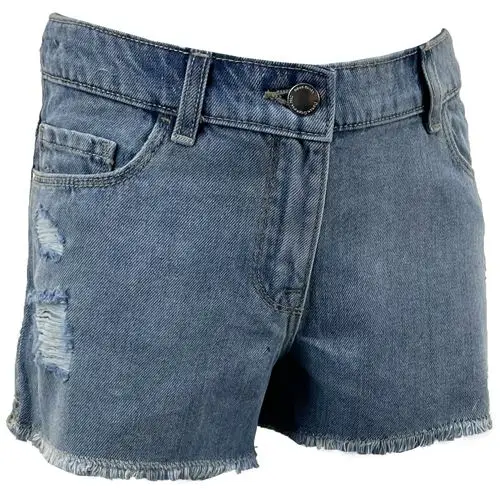 Girls Distressed Ripped Denim Shorts by All Mart Bristol Ltd