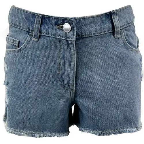 Girls Distressed Ripped Denim Shorts by All Mart Bristol Ltd