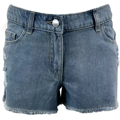 Girls Distressed Ripped Denim Shorts by All Mart Bristol Ltd