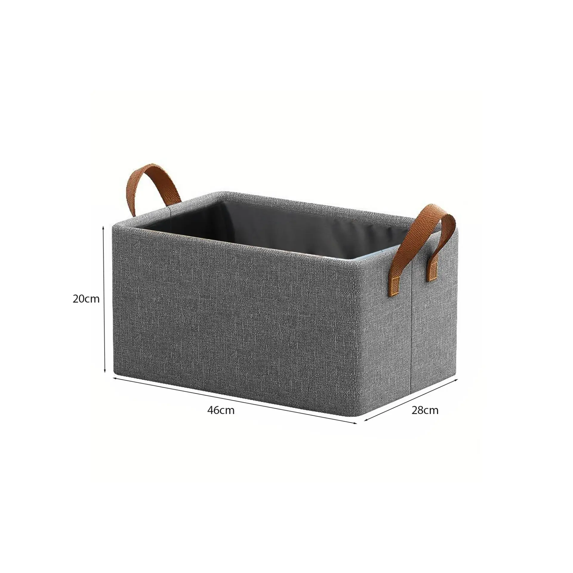 storage Fabric cloth organizer grey foldable bag with handle ~5331 by All Mart Bristol Ltd