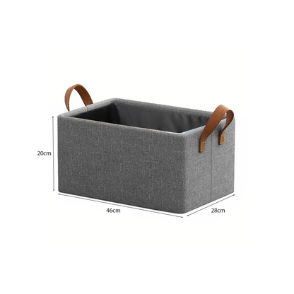 storage Fabric cloth organizer grey foldable bag with handle ~5331 by All Mart Bristol Ltd