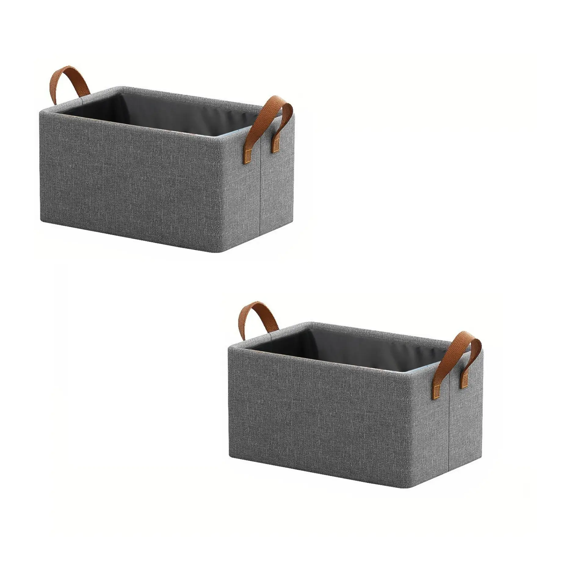 storage Fabric cloth organizer grey foldable bag with handle ~5331 by All Mart Bristol Ltd