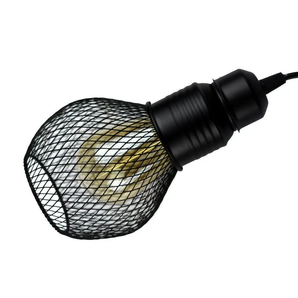 modern ceiling pendant lamp cage fitting black small vintage light~1352 by All Mart Bristol Ltd