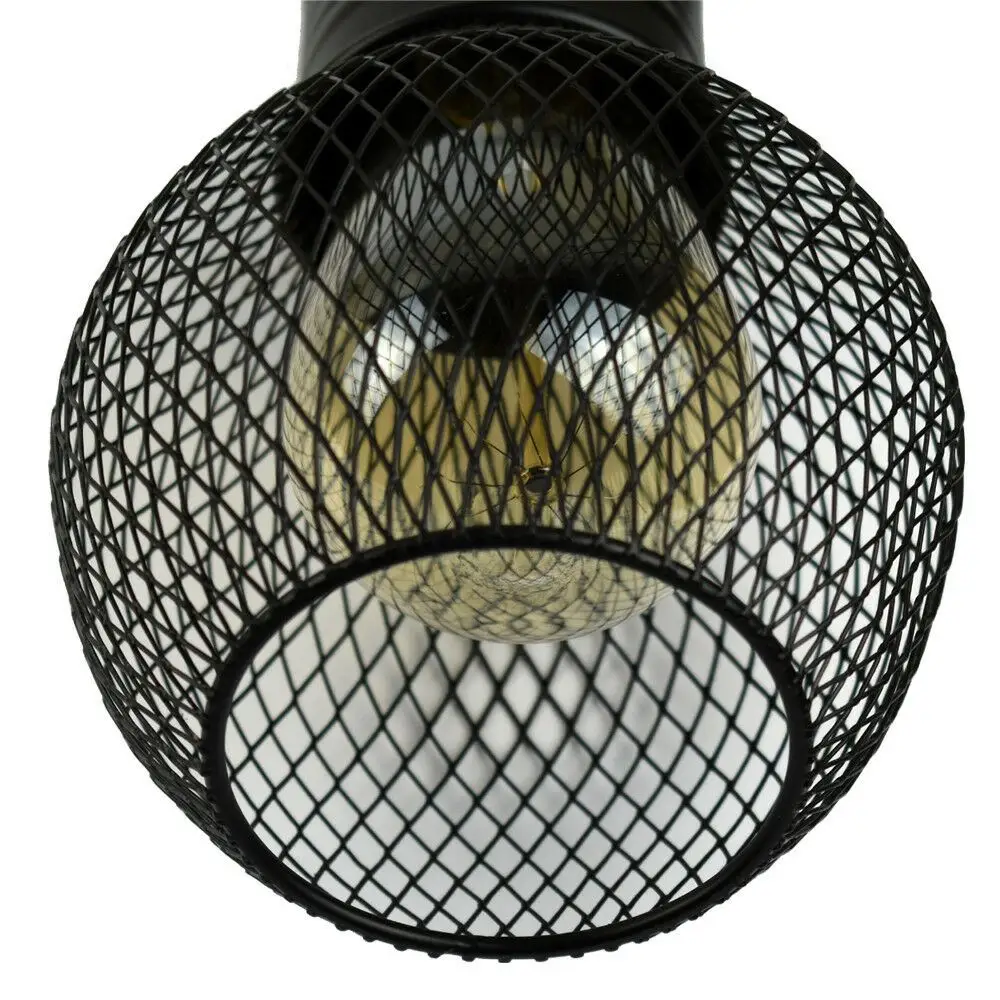 modern ceiling pendant lamp cage fitting black small vintage light~1352 by All Mart Bristol Ltd