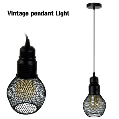 modern ceiling pendant lamp cage fitting black small vintage light~1352 by All Mart Bristol Ltd
