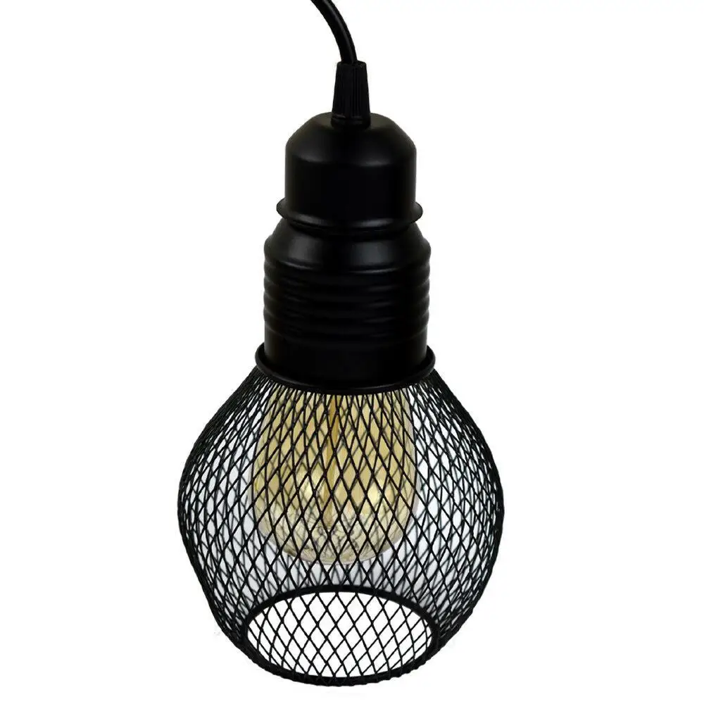 modern ceiling pendant lamp cage fitting black small vintage light~1352 by All Mart Bristol Ltd
