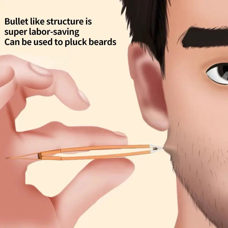6/3/1pcs Eyebrow Clip Tweezers - Oblique Mouth Hair Pulling Beard False Eyelashes Double Eyelid Patch - High Precision Portable by All Mart Bristol Ltd