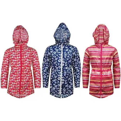 Girls Ruth Packaway Printed Cagoule by All Mart Bristol Ltd