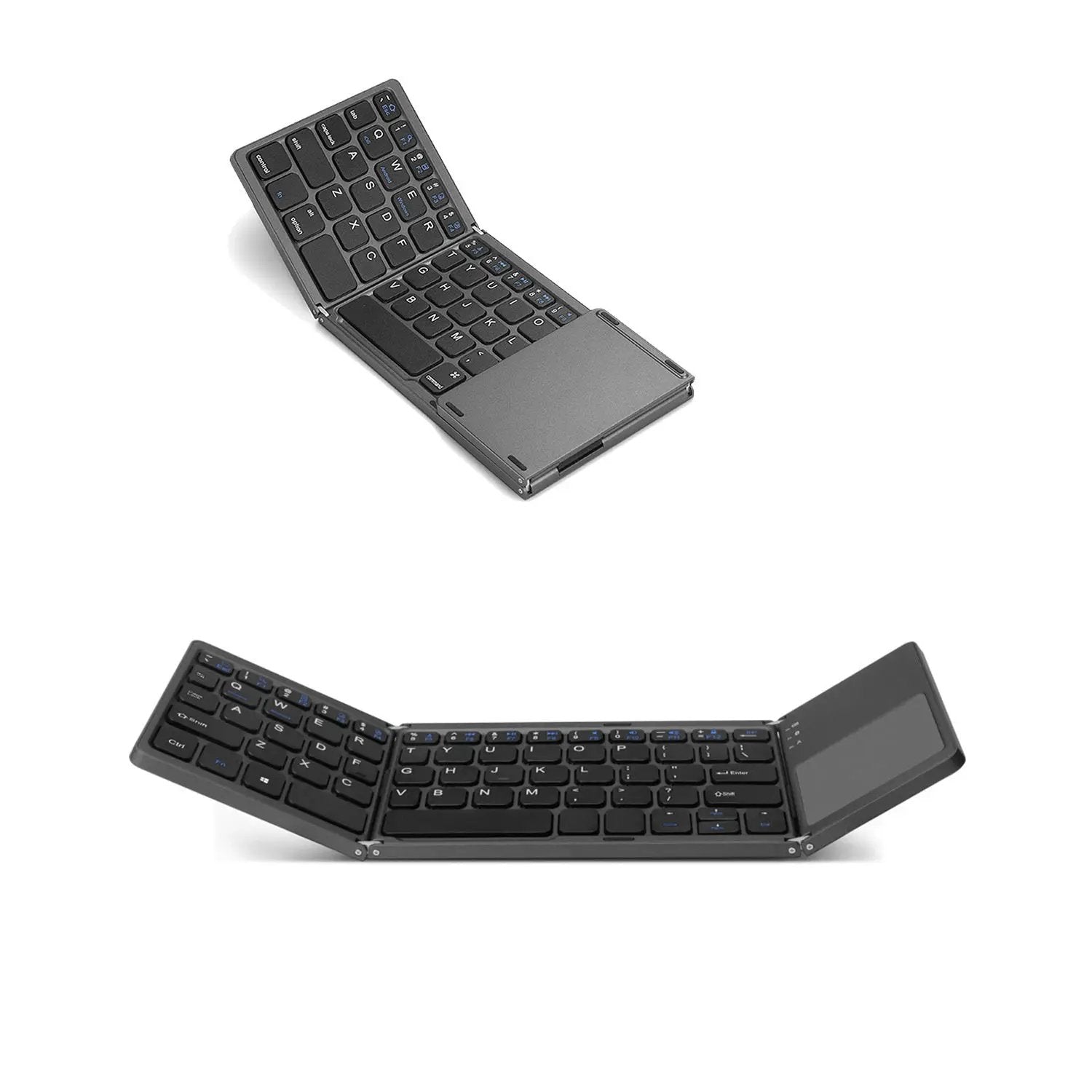 Mini Tri-fold Bluetooth Keyboard Portable Thin Touch by Dropshipman