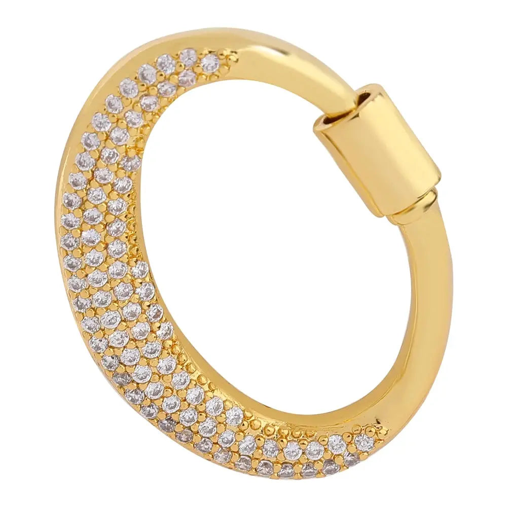 Juya 18K Gold Plated 26 Alphabet Letters Pendant Fasteners Bolt Carabiner Clasps For DIY Women Mesh Chains Name Jewelry Making by All Mart Bristol Ltd