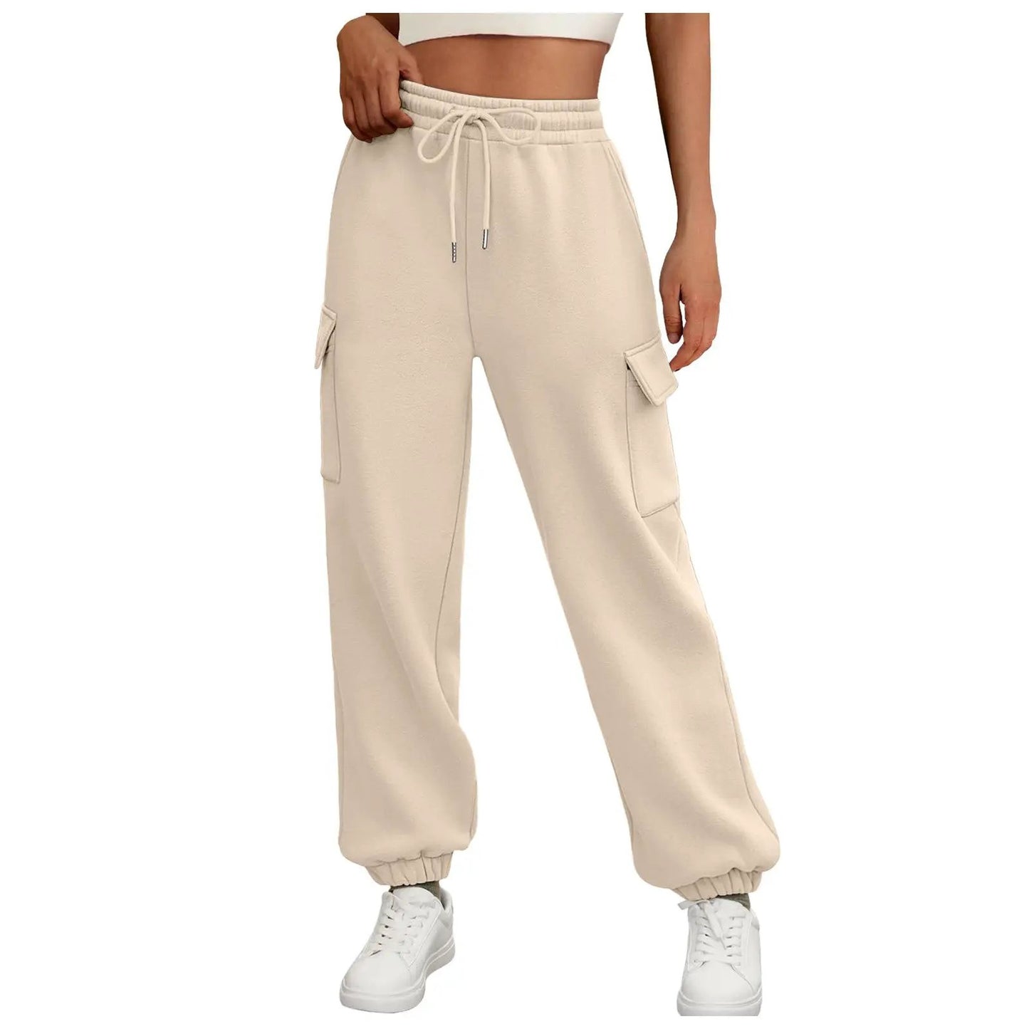 Women's Sweatpants Fleece Lined Baggy Athletic Jogger Trousers With Pockets Fall Casual Trendy Cargo Pants Fall Outfits by Dropshipman